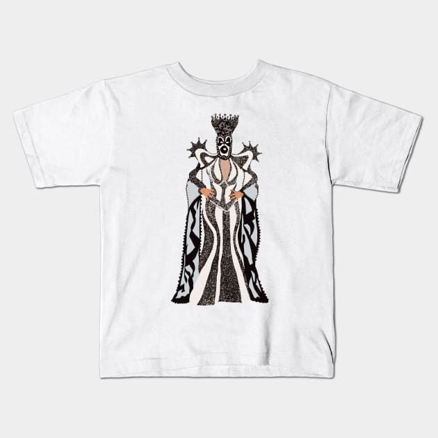 Jimbo the Drag Clown Chess Piece Eleganza Kids T-Shirt by rachaelthegreat